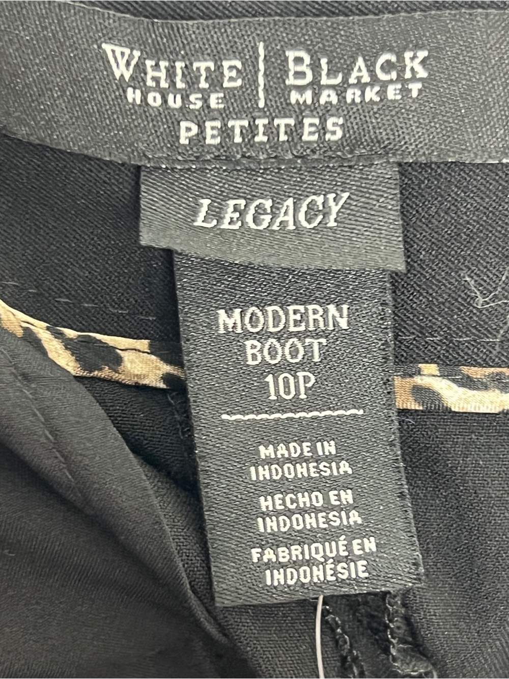 NWT White House Black Market 10P Legacy Modern Bootcut Dress Pants Black Petite - Picture 4 of 7